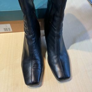 CLARKS “Luna” Black Leather Tall Boot- 9M